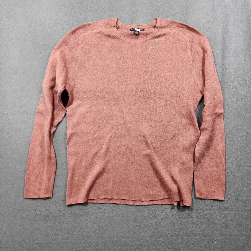 Banana Republic Mens Sweater Large Mauve Pink Crewneck Lightweight Cotton Casual